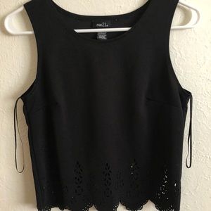 Black Cut Out Tank